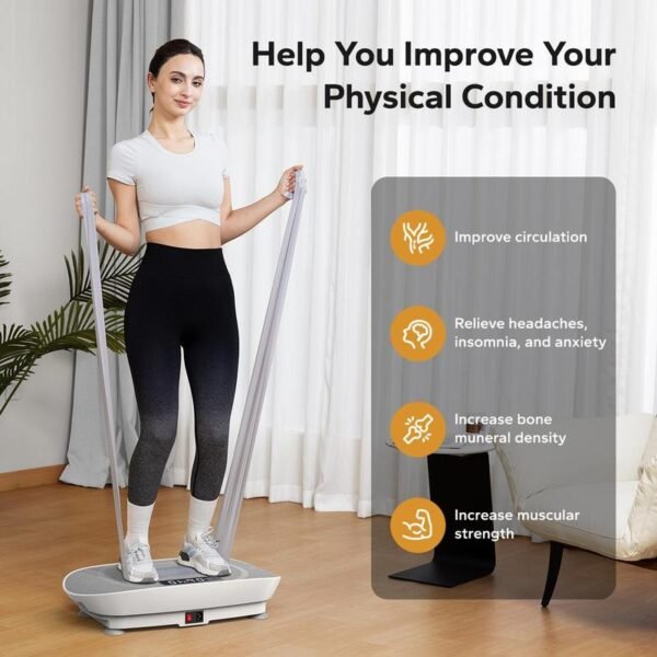 MERACH Vibration Plate Exercise Machine ?C Whole Body Workout Platform for Fitness & Lymphatic Drainage - Image 6